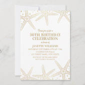 Invitation Nautique Starfish Beach Adulte 30e Anniversaire (Devant)