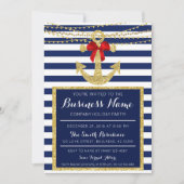 Invitation Nautique Yacht Compagnie Fête Noël (Devant)