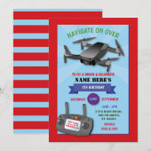 Invitation Naviguer Drone Anniversaire de la fête Voler au-de (Devant / Derrière)