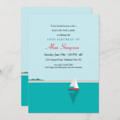 Invitation Naviguer sur le lac (Devant / Derrière)