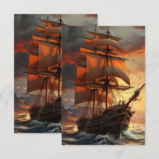 Invitation Navire (Devant / Derrière)