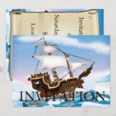 Invitation Navire de brise-glace (Devant / Derrière)