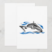 Invitation Navire de croisière sur les vagues de l'océan Voya (Devant / Derrière)