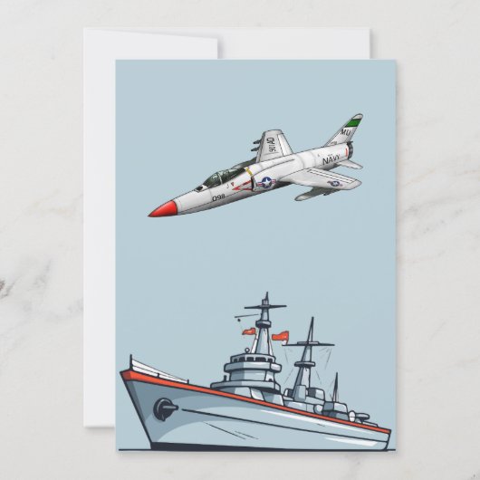 Invitation Navire de l'Armée de la Marine (Dos)