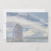 Invitation Navire en mer - Opacité inférieure (Dos)