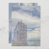 Invitation Navire en mer - Opacité inférieure (Devant / Derrière)