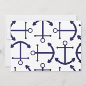 Invitation Navire nautique Navire Marine Stripe Photo Invitat (Dos)