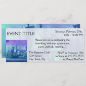 Invitation Navire naviguant en haute mer. (Devant / Derrière)