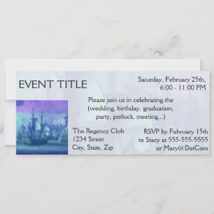 Invitation Navire naviguant en haute mer.