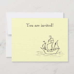 Invitation Navire pirate.