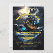Invitation Navire pirate adultes thème fête enfants thème (Devant)