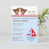 Invitation Navires Ahoy C'est le Baby shower de TWIN (Debout devant)