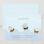 Invitation Navires sur la mer démontée Personnalisé (Devant / Derrière)