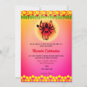 Invitation Navratri Durga Puja Célébration d'éléments dorés (Devant)