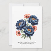 Invitation Navy and Burnt Orange Floral Wedding Shower (Dos)