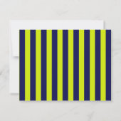 Invitation Navy and Lime Striped Wavy Frame Note Card (Dos)