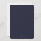 Invitation Navy bleu foncé Caducée de MD + Couronne de laurie (Dos)