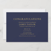 Invitation Navy Blue 3 Photo Law School Graduation Party (Dos)
