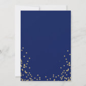 Invitation Navy Blue and Gold 50th Birthday Party (Dos)