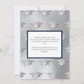 Invitation Navy Blue and Silver Graduation (Dos)