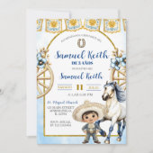 Invitation Navy Blue Boy Charro and Horse Presentacion de 3 a (Devant)