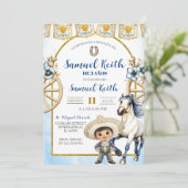 Invitation Navy Blue Boy Charro and Horse Presentacion de 3 a (Debout devant)