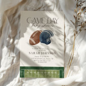 Invitation Navy Blue Game Day Football Baby Shower