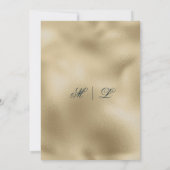 Invitation Navy blue gold glitter leaf floral Wedding  (Dos)