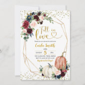 Invitation Navy Blue & Marsala Fall In Love Fête des mariées