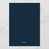 Invitation Navy Blue Regal Botanical Wedding (Dos)