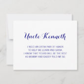 Invitation Navy Blue Serez-Vous Ma Proposition De Parrain (Devant)