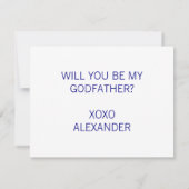 Invitation Navy Blue Serez-Vous Ma Proposition De Parrain (Dos)