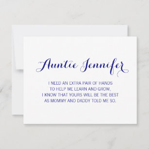 Invitation Navy Blue Serez-Vous Ma Proposition Godmère