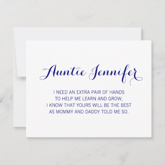 Invitation Navy Blue Serez-Vous Ma Proposition Godmère (Devant)