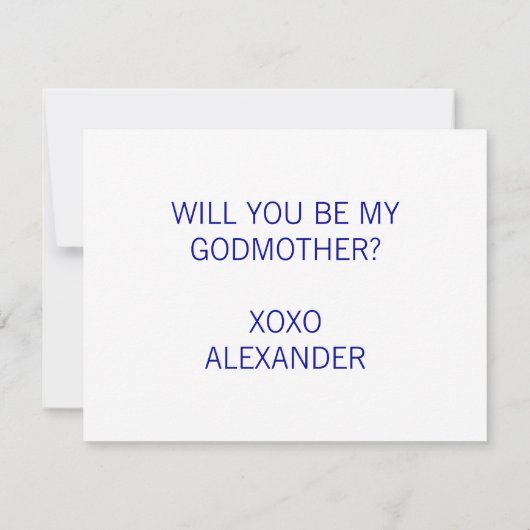 Invitation Navy Blue Serez-Vous Ma Proposition Godmère (Dos)