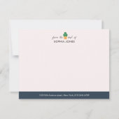 Invitation Navy Blue Timeless Cactus Stationery Note Card (Devant)