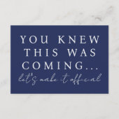 Invitation Navy Blue Will You Be My Bridesmaid Proposal Card (Devant)