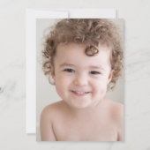 Invitation Navy Blush Flowers 1er anniversaire fête garçon ou (Dos)