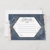 Invitation Navy Blush Gold Conseils pour maman d'être des car (Devant)