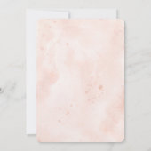 Invitation Navy Blush Watercolor Flowers 2e fête d'anniversai (Dos)