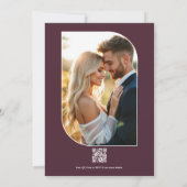 Invitation Navy, Burgundy & Gold Floral Wedding (Dos)