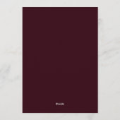 Invitation Navy Burgundy Moody Autumnal Wedding (Dos)