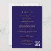 Invitation Navy Floral Botanical All-in-One Wedding  (Dos)