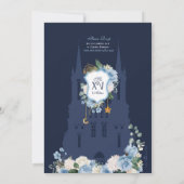 Invitation Navy & Light Blue Cinderella Princess Quinceañera (Dos)