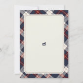 Invitation Navy Plaid Teddy Bear Baby Shower (Dos)