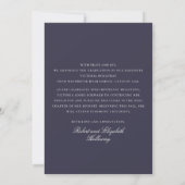 Invitation Navy Postage Stamp photo Graduation Announcement (Dos)