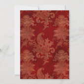 Invitation Navy, Rouge et Or Fleurs Drive By Shower (Dos)
