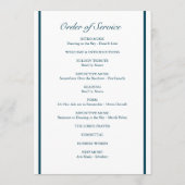 Invitation Navy Veteran 4 Photo Collage Flat Funeral Program (Dos)