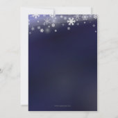 Invitation Navy White Snowflakes Corporate Holiday Party (Dos)