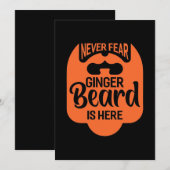 Invitation N'ayez plus peur, Ginger Beard est là (Devant / Derrière)